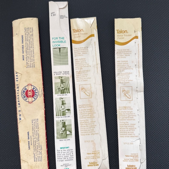Vintage zippers new in boxes - Picture 2 of 10